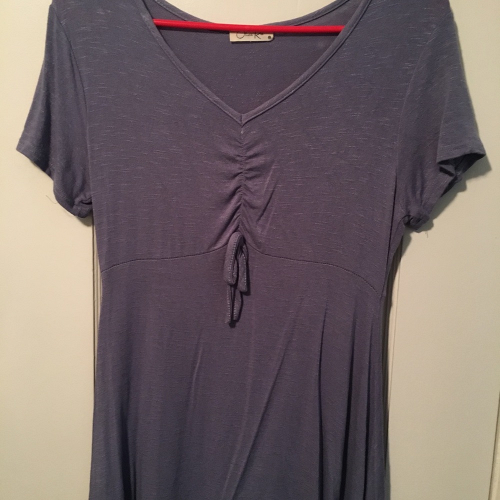 Blue swing mini dress
